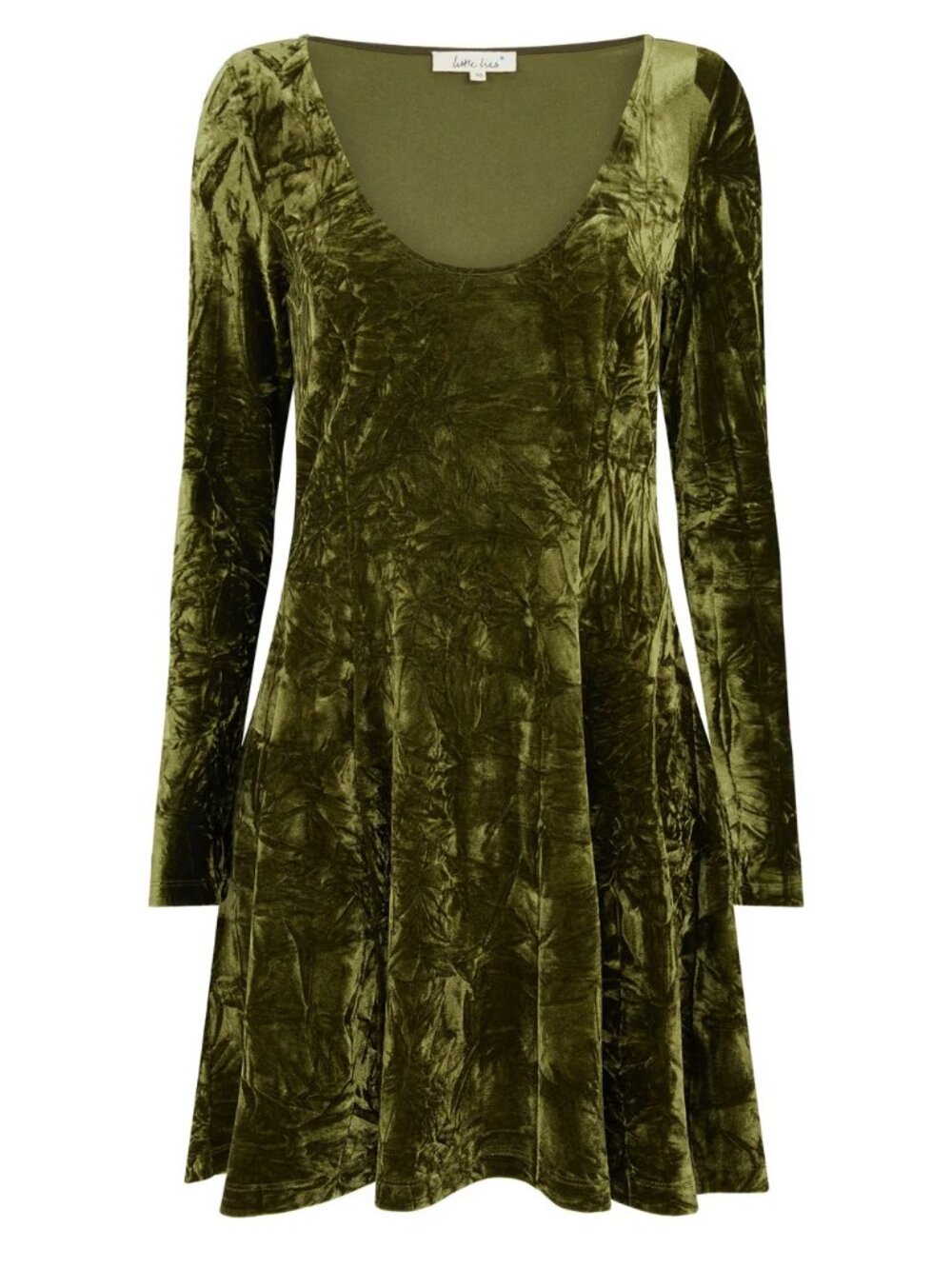 Little Lies Sweet Jane Olive Crushed Mini Dress